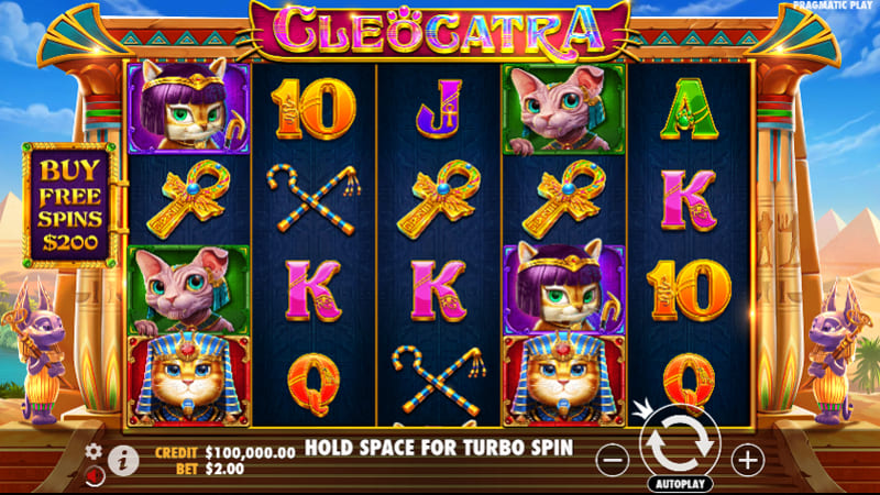 mecânica do jogo Cleocatra