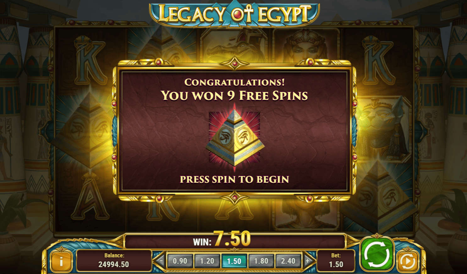 Possíveis resultados do Wheel of the Gods