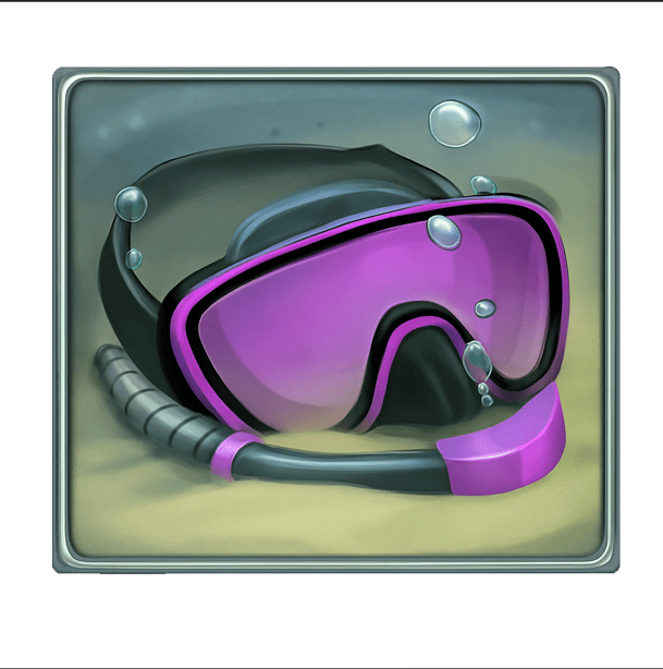 Máscara de mergulho - símbolo - Razor Shark
