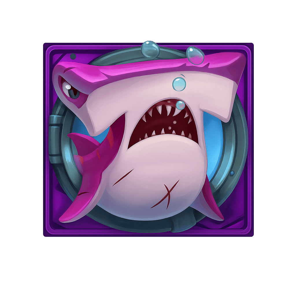 Tubarão roxo - símbolo - Razor Shark