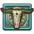 Caveira de animal - símbolo - Wanted Dead or a Wild
